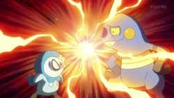 EP1097 Piplup y Croagunk