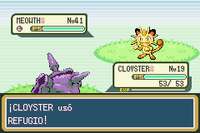 Cloyster usando refugio en la tercera generación.