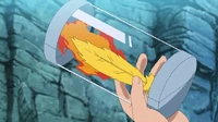 Gary obtiene la pluma de Moltres para el proyecto Mew.