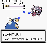 Lanturn usando pistola agua en la segunda generación.