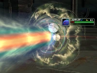 Jumpluff usando rayo solar en Pokémon Colosseum.