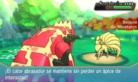 Tierra del ocaso inutilizando la habilidad sequía de Ninetales.