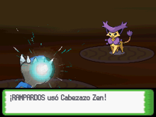 Rampardos usando cabezazo zen en la cuarta generación.