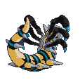 Imagen posterior de Giratina forma origen variocolor en la quinta generación