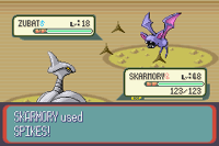 Skarmory usando púas en la tercera generación.