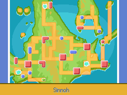 Mapa de Sinnoh en Platino