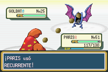 Parasect usando semilladora en la tercera generación.