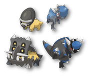 Shieldon, Bastiodon, Cranidos y Rampardos