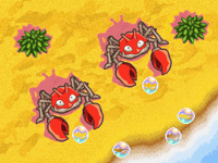 Varios Krabby usando burbuja en Pokémon Mundo Misterioso 2.