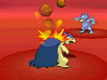 Typhlosion usando estallido en la quinta generación.