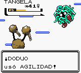 Doduo usando agilidad en la segunda generación.