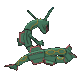 Imagen posterior de Rayquaza en la sexta y séptima generación