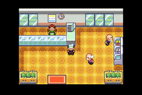Interior del herbolario de Hoenn en Pokémon Esmeralda.