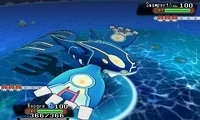 Kyogre primigenio en combate.