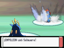 Empoleon usando salmuera en la cuarta generación.