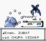 Zubat usando chupavidas en la segunda generación.