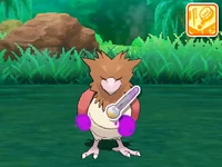 Curando del envenenamiento a un Spearow