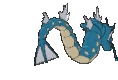 Imagen posterior de Gyarados macho en la sexta y séptima generación