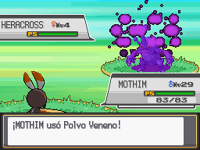 Mothim usando polvo veneno en la cuarta generación.