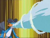 Swampert de Morrison usando hidrobomba.