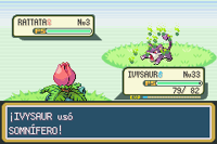 Ivysaur usando somnífero en la tercera generación.