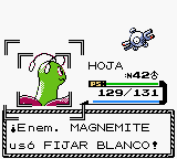 Magnemite usando fijar blanco en la segunda generación.