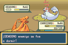Dewgong usando descanso en la tercera generación.