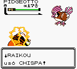 Raikou usando chispa en la segunda generación.