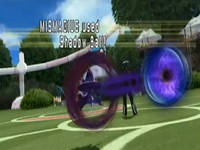 Mismagius usando bola sombra en Pokemon Battle Revolution.