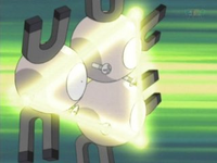 Magneton de Jackson/Vincent usando triataque. Primero forma un triángulo de energía...