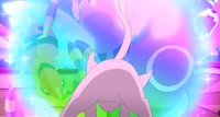 Espeon de Haruhi usando reflejo.