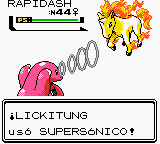 Lickitung usando supersónico en la segunda generación.