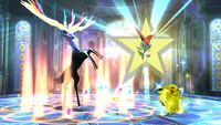 Xerneas usando geocontrol en Super Smash Bros. 4.