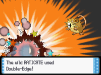 Raticate usando doble filo en la cuarta generación.