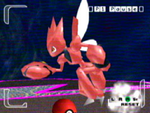 Scizor saliendo de una Poké Ball en Melee.