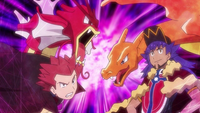 El Campeonato Mundial Pokémon se enfrenta Lance, Alto Mando de Kanto; contra Lionel, Campeón de Galar.