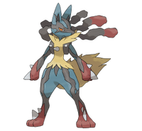 Cuando Lucario se transforma en Mega-Lucario, su habilidad cambia a adaptable y su ataque se fortalece.