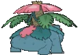 Imagen posterior de Mega-Venusaur en la sexta y séptima generación