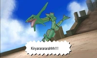 Rayquaza en el Pilar Celeste.