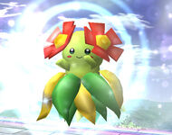 Bellossom usando silbato en Super Smash Bros. Brawl.