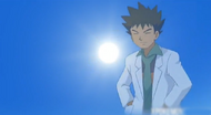 Brock como doctor Pokémon en un flashback del EP804