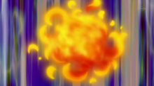 Heatmor de Shamus usando pirotecnia. Lanza una esfera en llamas...