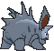Imagen posterior de Nidorino variocolor en la sexta y séptima generación