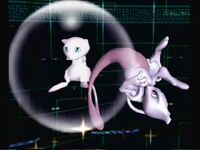 Mewtwo y Mew en Super Smash Bros. Melee.