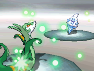 Serperior usando gigadrenado en la quinta generación.