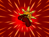 Solrock recibiendo megapatada en la quinta generación.