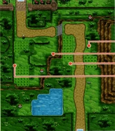 Ruta 3 de Kalos. Al fondo se aprecia Ciudad Novarte.