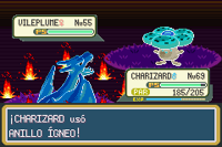 Charizard usando anillo ígneo en la tercera generación.