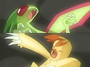 EP459 Flygon y Combusken en la explosión