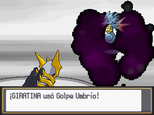 Giratina usando golpe umbrío en la cuarta generación.